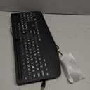 Wired Keyboard Mouse Combo - Large Print Backlit, Ergonomic Wrist Rest, 6 DPI RGB for PC/Windows - Ideal for Seniors, Students, Office and Home SABLUTE