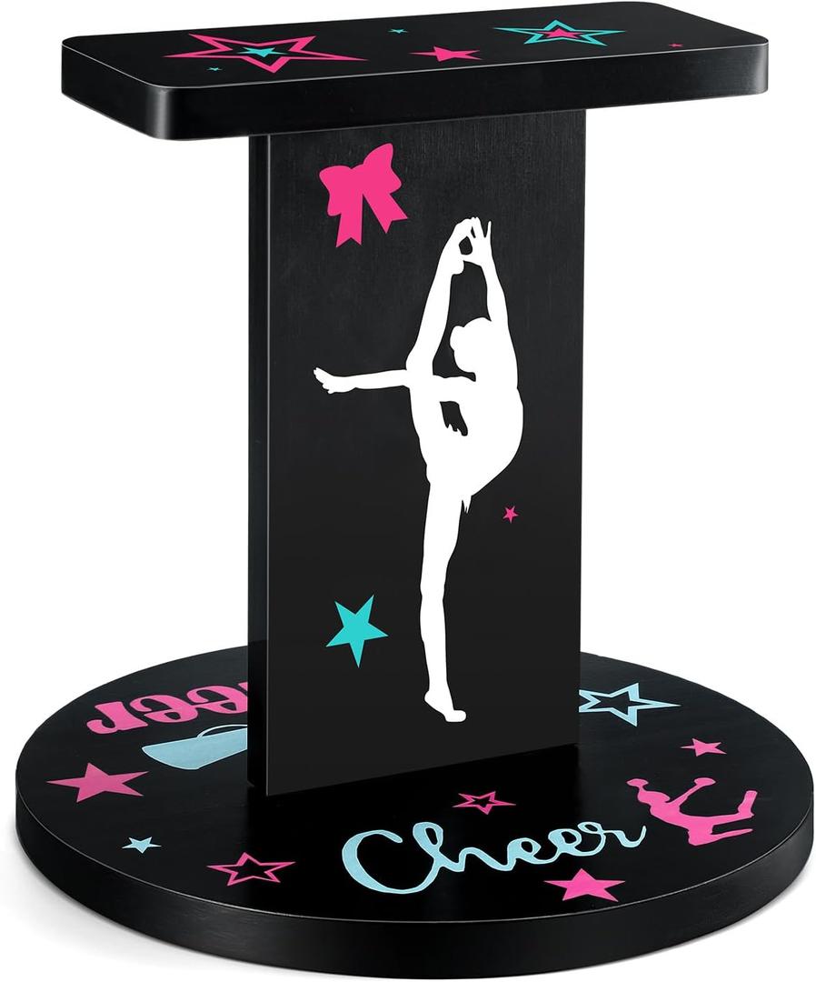 Weysat 12.2 x 13.2 Inch Wooden Cheer Flyer Stand Cheerleading Balance Trainers for Adult Core Strength, Stunt Flexibility & Coordination Training Equipment