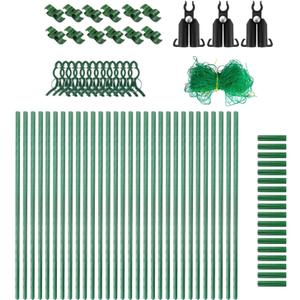 Cucumber Trellis Plant Support Foldable A Frame Garden Trellis with Netting for Cucumber Tomato Grape Raised Bed Yards Garden