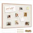 DOLLAR BOSS Felt Framed Bulletin Board, 24" x 18", Beige