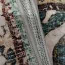 8x10 Area Rugs for Living Room - Washable Vintage Retro Large Rug, Soft Ultra Thin Non Slip Low Pile Traditional Distressed Boho Carpet for Bedroom Dining Room Home Office, Charcoal Olive