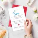 2 x Asmallgf Happy Birthday Card for Son, Sweet Bday Gifts from Mom Dad, Funny Bday Card for Son Adult, Naughty Birthday Gift Idea for Young Boys