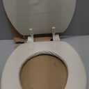 Soft Standard Vinyl Toilet Seat, Bone - 17 Inch Soft Vinyl Cover with Comfort Foam Cushioning - Fits All Standard Size Fixtures - Easy to Install Fantasia by Achim Home Decor