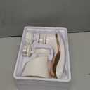 Electric Face Brush Scrubber Rechargeable Facial Exfoliator IPX-7 Waterproof Spin Cleanser Rotating Spa Machine for Exfoliating, Massaging and Deep Cleansing with 4 Brush Heads (White & Rose Gold)