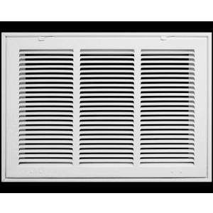 18" X 12 Steel Return Air Filter Grille for 1" Filter - Removable Face/Door - HVAC Duct Cover - Flat Stamped Face - White [Outer Dimensions: 20.5 X 13.75]
