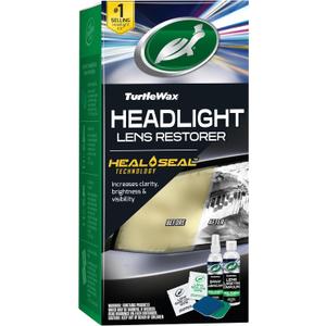 Turtle Wax Headlight Restoration Kit, Removes Oxidation and Yellowing, Restores to Like-New Condition, Increases Visibility and Brightness for Safer Driving, Easy Application