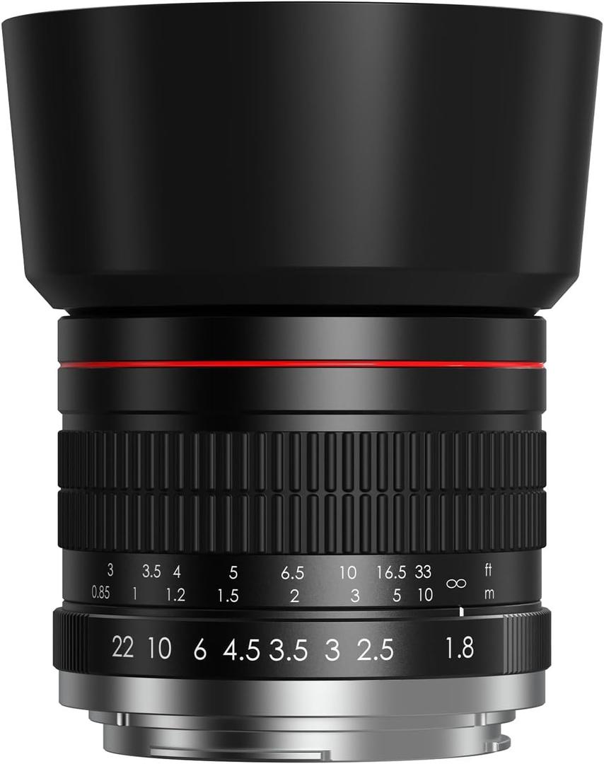 EF 85mm f1.8 Portrait Lens - MF for Canon EOS Rebel T8i/T7i/T7/T6i/T5/T3i/T3/T2i/XSi/XS/SL3/SL2/T100/90D/80D/70D/50D/5D Mark IV/6D II/7D II/1D X III II-Manual Focus DSLR Cameras Lenses(EF/EF-S Mount)