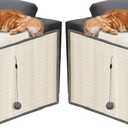 Cat Couch Protector [2- Pack], Natural Sisal, Comes with 2 Playing Balls, Couch Cat Scratcher, Protect Your Couch from Cat Scratching,