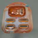 DreamGenius Travel Razors for Women Include 1 Handle and 5 Cartridges, Extra Smooth 5-Blade Travel Essentials Razor with Case for Shaving, Orange