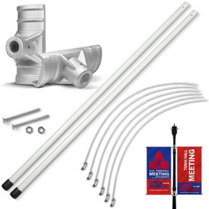 Anley Street Light Pole Banner Mounting Bracket Kit for 30" Wide Banners - Outdoor Weather Proof Support - Quick Installation Perfect for Promoting Events, Business, Advertisement