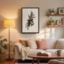 Vintage Christmas Bells Poster with Pine Bow Ribbon Neutral Wall Art Rustic Holiday Winter Xmas Farmhouse Canvas Prints Painting Wall Decor for Bedroom Kitchen Entryway 8x12inch Black Aluminum Framed