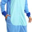 Wishliker Unisex Adult Onesie Pajamas Animal Onesies Women Men Christmas Halloween Cosplay Costume Sleepwear (Blue, XL)