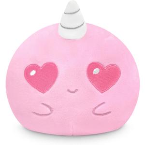 TeeTurtle 4" Reversible Narwhal Plushie - Cute Kawaii Blue and Purple - Soft Stuffed Animal (Blue and Purple Narwhal)