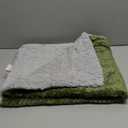 Fuzzy Sherpa Reversible Blanket for Baby, Soft Warm Cozy Coral Fleece Toddler, Infant or Newborn Reversible Blanket for Crib, Stroller, Travel, 3040, Olive Green