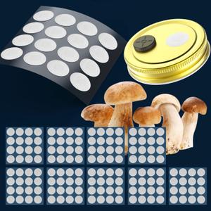 2 x Membrane Filter Sticker 20 mm 0.2 um Strong Adhersive Filter Disc for Mushroom Cultivation (20 mm,160 pcs)