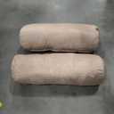 Suzile 2 Pcs Round Neck Pillow Roll Cervical Cylinder Bolster Pillows Flannel Pillow with Removable Machine Washable Cover for Bed Neck Spine Back Lumbar Support During Sleep Couch, 8 x 24 Inches