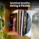 EVEO 100 Vinyl Record Sleeves Outer  Crystal Clear Outer Vinyl Sleeves LP Album Covers 12.75"x12.75" | Perfect Fit Protective 3 Mil Protection for Single & Double LPs - Archival Quality