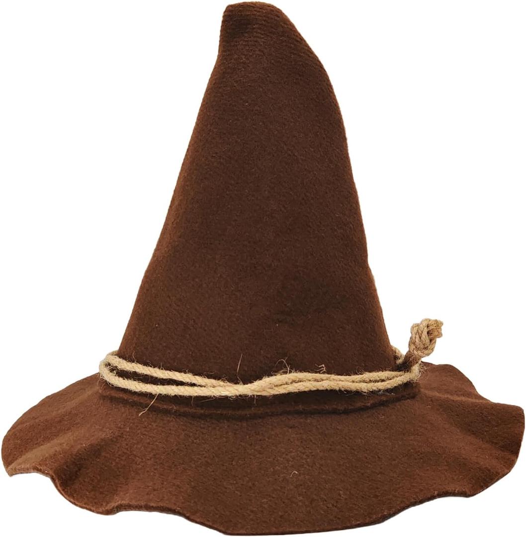 Witch Wizard Hat for Adults, Felt Wide Brim Pointed Hat, Oktoberfest, Halloween Scarecrow Costume Accessory