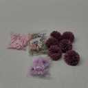 30 Pcs Wildflower Cake Decorations Baby in Bloom Cake Decorations Fake Wildflower Heads Pink Bow Topper for Women Birthday Wedding Bridal Baby Shower Party Picnic