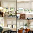 UNISHADES Cordless Bamboo Roman Shades for Windows, Blinds Size (31" W 64" H) Colour (Light Filtering Greystone)