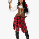 fun shack Women's Pirate Costume - Adult Pirate Wench Outfit for Halloween, Dress Up, Themed Parties, Cosplay Size L