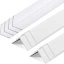 Sasylvia 10 Pcs Wall Corner Protector Guards, Vinyl 1-1/8 x 48 Inches Corner Trim Molding, Avoid Scratching Scuffs, Ease Install and Cleaning for Door Tables Countertop Furniture Cabinet Protection (White)