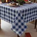 Essifunia Waterproof Checkered Tablecloth Fabric - Rectangle 58x84 Inch Classic Gingham Buffalo Plaid Table Cloth for Indoor/Outdoor Use - Washable Table Cover for Kitchen, BBQs, and Parties