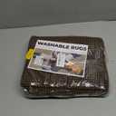 KOZYFLY Runners for Hallways 2x5 ft Washable Kitchen Runner Non Slip Rubber Backed Hall Runners Cotton Entryway Runner Rugs Floor Carpet for Indoor Backdoor Bedroom Kitchen, Reddish Brown/Coffee