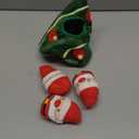 Christmas Dog Toys, Dog, Xmas Christmas Tree, Santa Claus Hide and Seek Puzzle Squeaky Plush Rope Chew Fetch Brain Stimulating Toy Presents for Small Medium Dogs