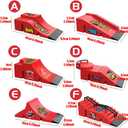 Fingerboard Skate Park Set - Compatible with Tech Deck Skateboards - 6 Ramps, 6 Fingerboards, & Obstacles - Ideal for Fingerboard Enthusiasts