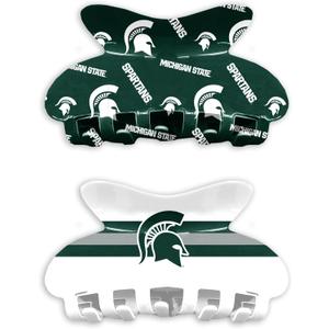 Littlearth Ncaa Team Hair Claw Set (One Size, Michigan State Spartans)