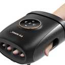 FIT KING Cordless Hand Massager with Compression & Heating, Fingers Wrap Massage for Arthritis Pain and Carpal Tunnel, Large Space for Both Men and Women (Black)
