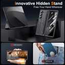 for Samsung Z-Fold-6 Pen Case: Slim Hinge Stand Case with Screen Protector - Support Wireless Charging - Soft Full Body Protective Phone Cover for Galaxy Z Fold6 Black