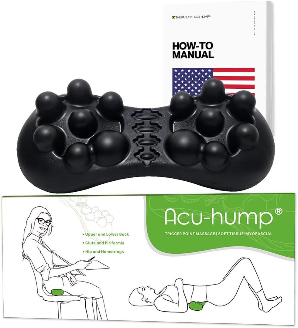 Butt Massage Tool Tight Back - Release Piriformis, Hip, SI Joint & Myofascial Trigger Points Relief (Non-Electric)