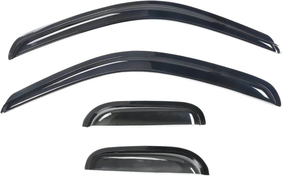 Tape On Window Visors Fits for 1995-2004 Toyota Tacoma, Side Auto Window Wind Deflectors, Ventshade, Rain Guards for Cars/Trucks