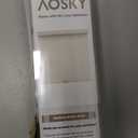 AOSKY Light Filtering Roller Shades Cordless Blinds for Windows, 1% Openness Free-Stop Shades with Valance, Thermal Insulated Fabric, UV Protection, Natural Woven Blinds, 31" W x 72" H, White