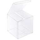 XP-ART 24 PCS Clear Favor Boxes,4 x 4 x 4 inch Plastic Clear Gift Boxes for Wedding,Birthday,Easter Mother's Father's Day Party,Caja Transparente Para Regalo