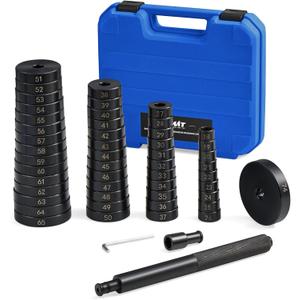 Orion Motor Tech 52-in-1 Custom Bushing Driver Tool Set and Transmission Wheel Axle Bearing Race Seal Installer Remover, Bush Removal Puller Bearing Press Tool Kit (blue)