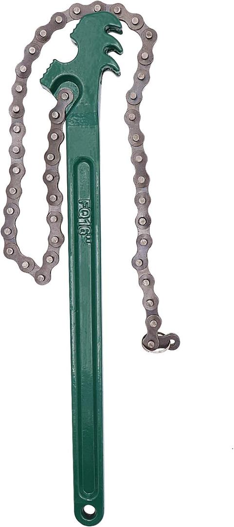 16 Inch Heavy Duty Reversible Chain Wrench for 1.5" to 7.5" Diameter Oil & Fuel Filter