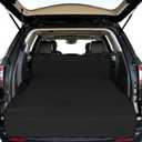 F-color SUV Cargo Liner for Dogs - Waterproof Pet Cargo Liner, Comfort Dog Cargo Cover with Bumper Flap Protector, Scrachproof Large Size Universal Fit SUVs Sedans Trunks Vans, Black (Large: 55" x 93")