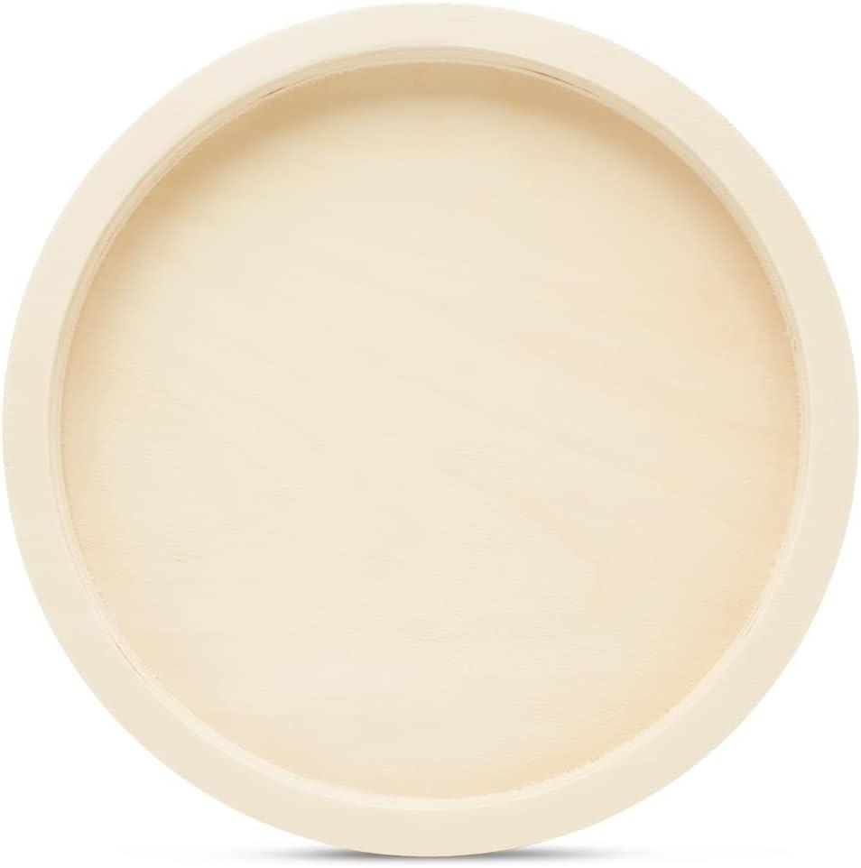 Circle Wood Panels for Painting 14 inch Diameter, Pack of 1 Round Canvas Boards, Unfinished Wooden Trays for Crafts, by Woodpeckers