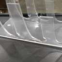 Yoande 4 Pcs 3 Tier Plate Dinnerware Display Stand Acrylic Clear Plate Stand China Platters Holder Setting Racks for Kitchenware Display Cabinet Organizer