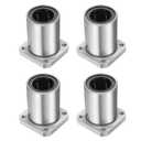 uxcell LMK25UU Linear Ball Bearings 25mm Bore 40mm OD 59mm Length Square Flange Steel Cage for CNC Machine 3D Printer