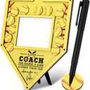 Yaomiao Softball Frame Coach Gift with Wood Chips Signature Pen Graduation Coach Frame Decoration Softball Appreciation Plate Plaque Sports Thank You Gift