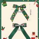 3 x doboi 6 Pcs Christmas Hair Bows for Girls - 4.3 Inches Handmade Toddler Bows With Alligator Clips - Glitter Hair Accessories for Baby Girls Teens Kids