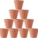 OLEEP 4inch 10pcs Terracotta Pots, Terracotta Pots for Plants/Succulent/Cactus with Drainage for Indoor, Outdoor, Home Office Decoration (Brown)