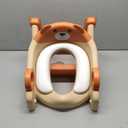 Potty Training Seat, Upgrade Toddler Toilet Seat for Kids Boys Girls, 2 in 1 Potty Training Toilet for Kids, Splash Guard Anti-Slip Pad Step StoolBrown