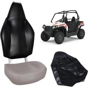 PIT66 Seat Cover, Compatible with Polaris RZR 570 2012-2018/ Fit Polaris RZR 800 2008-2014/ Fit Polaris RZR 900 2011-2014/ Fit ACE 325 570 2014-2017 Vinyl Black Leather Seat Back