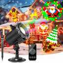 Christmas Projector Lights Outdoor, Year Round 10 Festival Theme 16 Slides Holiday Projector Light, Waterproof Christmas Decorations Led Projector with Remote Control, Timer