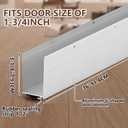 Yaocom 2 Pack U Shape Screw on Under Door Seal 36 Inch Aluminum and Rubber Door Threshold Extension with Draft Stopper for Home Prevents Hot and Cold Air, Dust and Insects, Suitable for 1-3/4 Inch